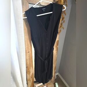 Torrid, 0x, Black Sleeveless Button-Down Dress